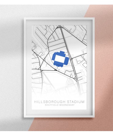 Sheffield Wednesday Minimalist Map